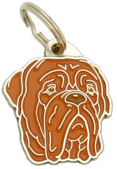 Dogue de Bordéus <br> (placa de identificação para cães, Gravado incluído)